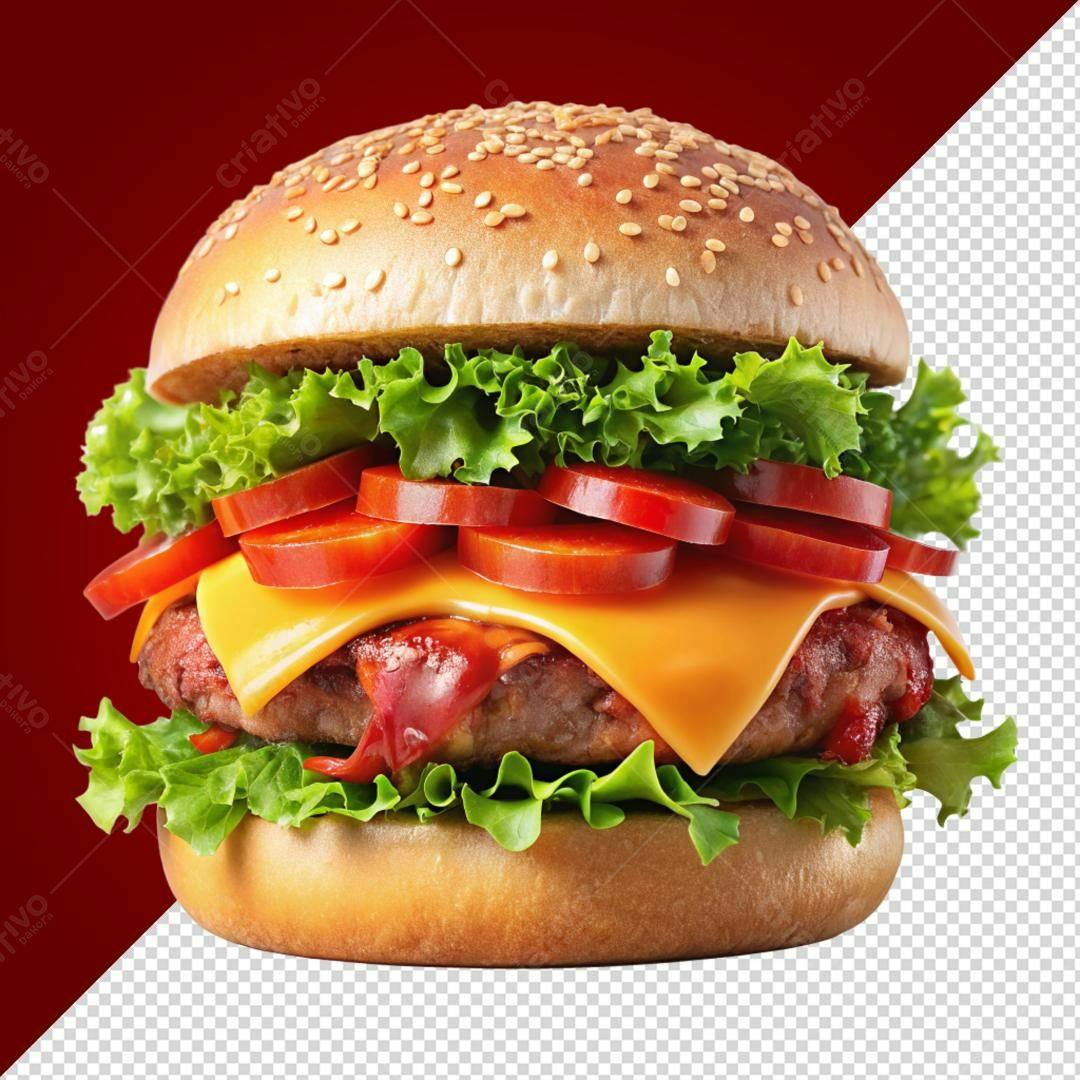Imagem PNG de Hambúrguer com fundo transparente