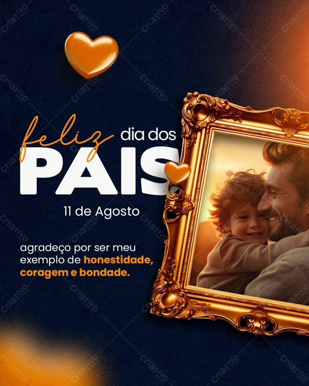 Dia Dos Pais 11 De Agosto Feed - Agradeço por ser