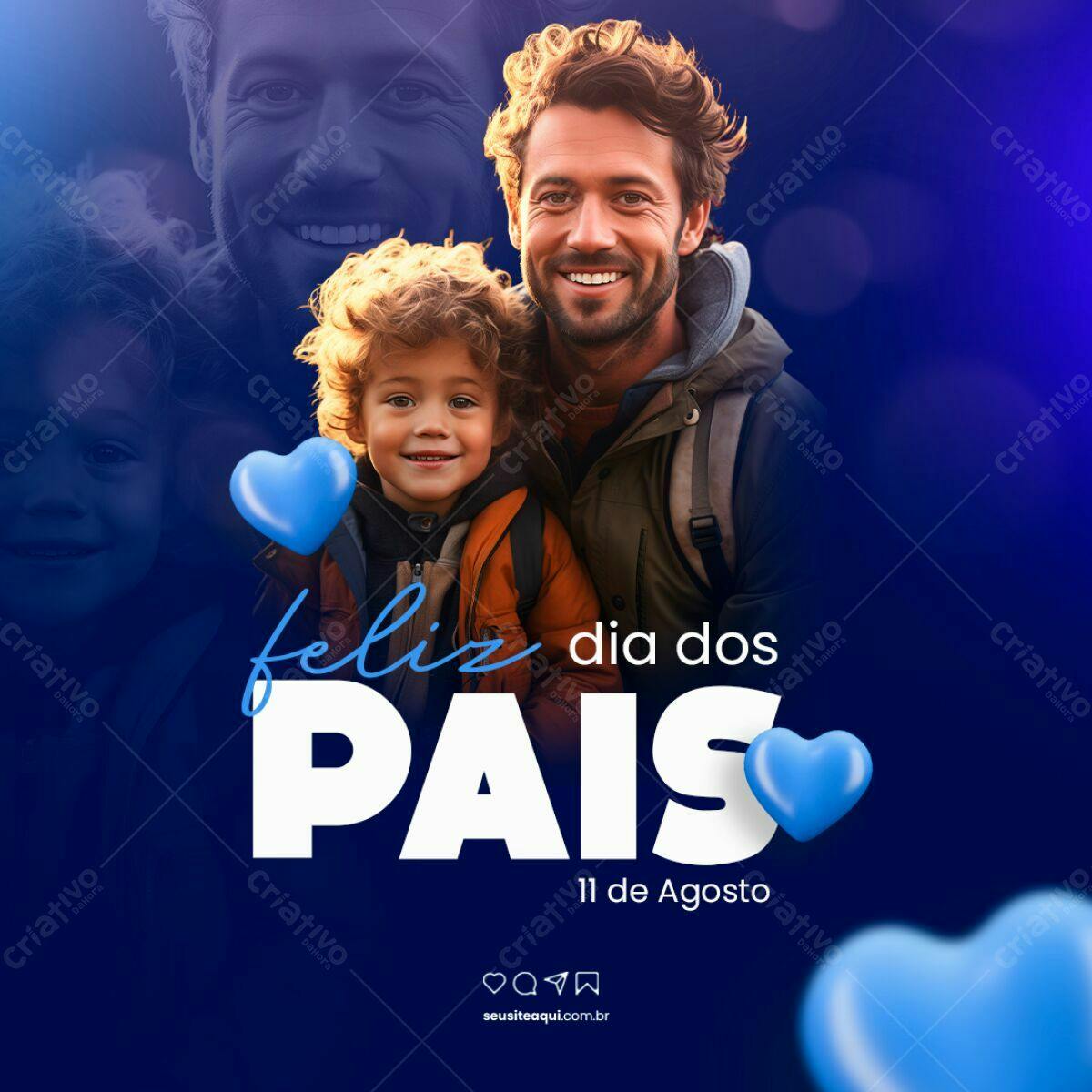 Postagem Dia dos Pais PSD Editável
