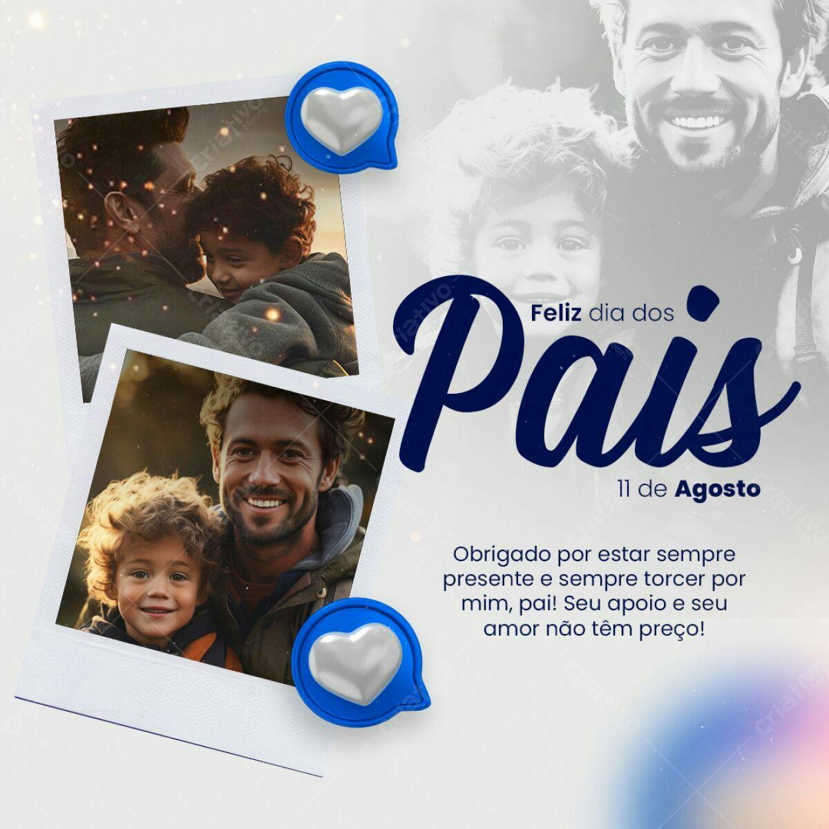Postagem Dia dos Pais PSD Editável