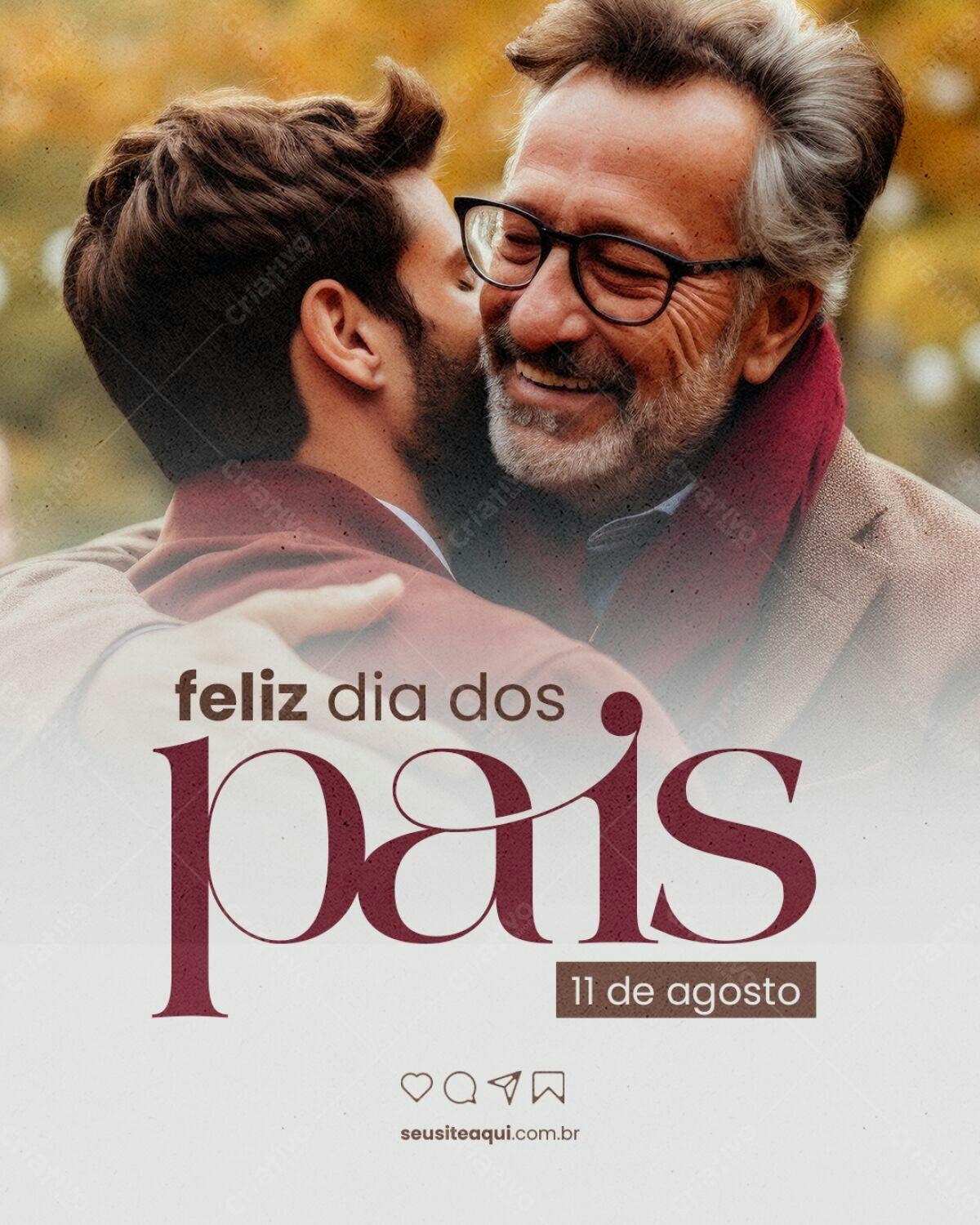 Postagem Dia dos Pais PSD Editável