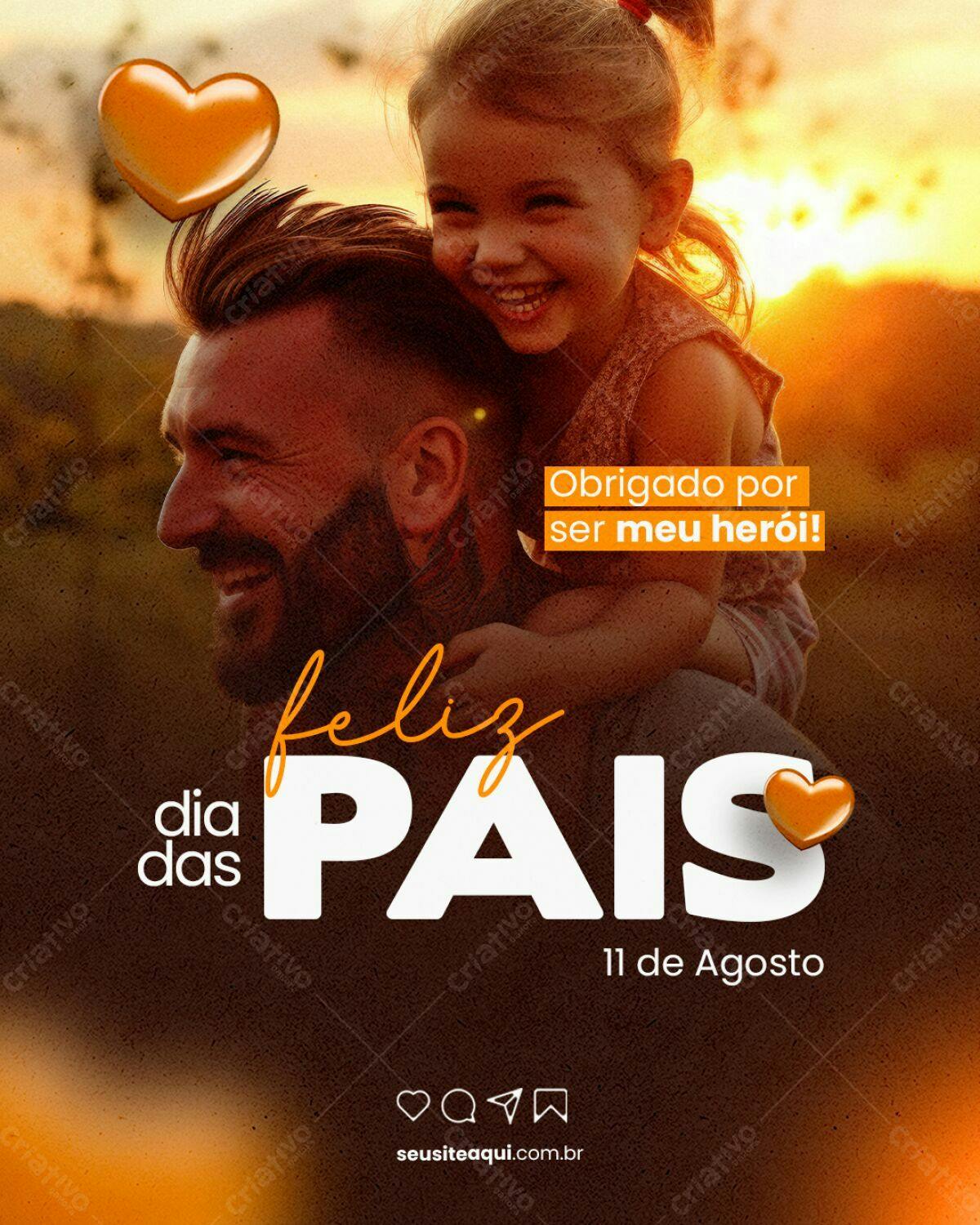 Post para Dia dos Pais PSD Editável
