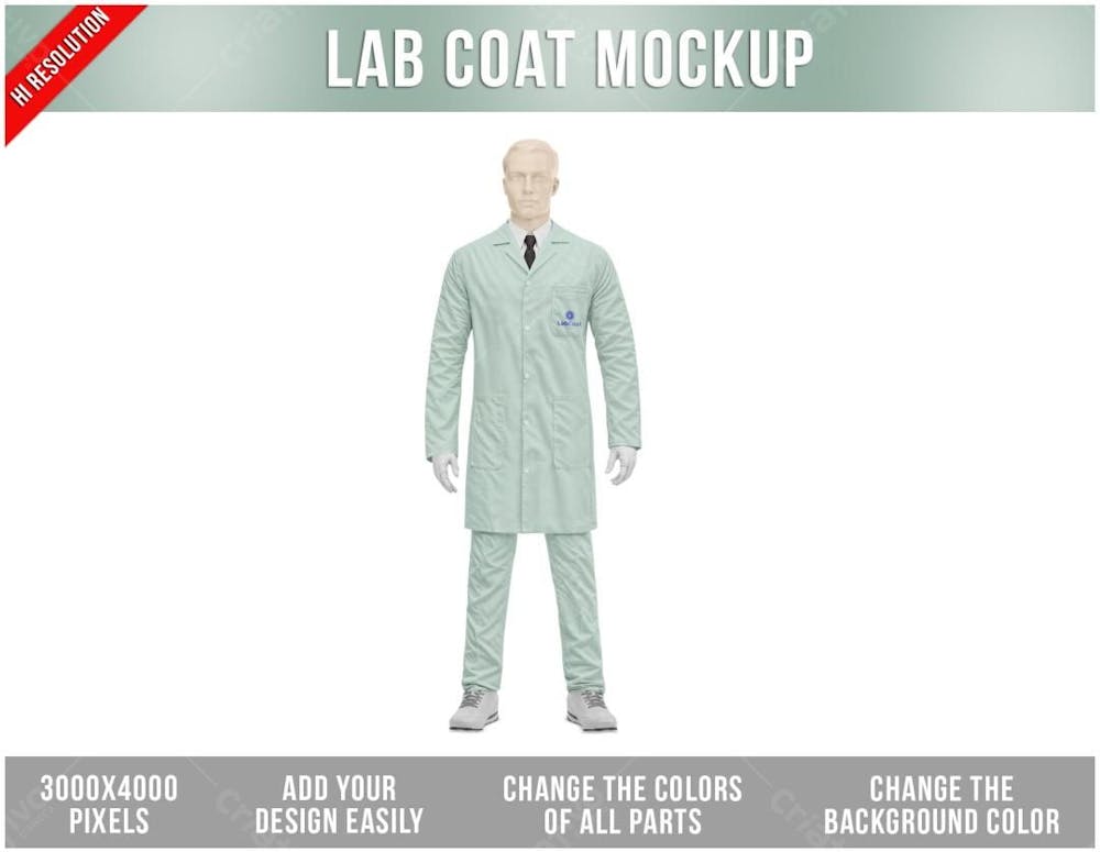 Jaleco De Laboratório Mockup