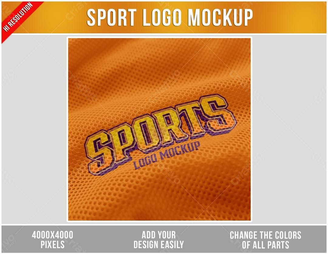 Mockup de Logo Esporte em PSD Editável