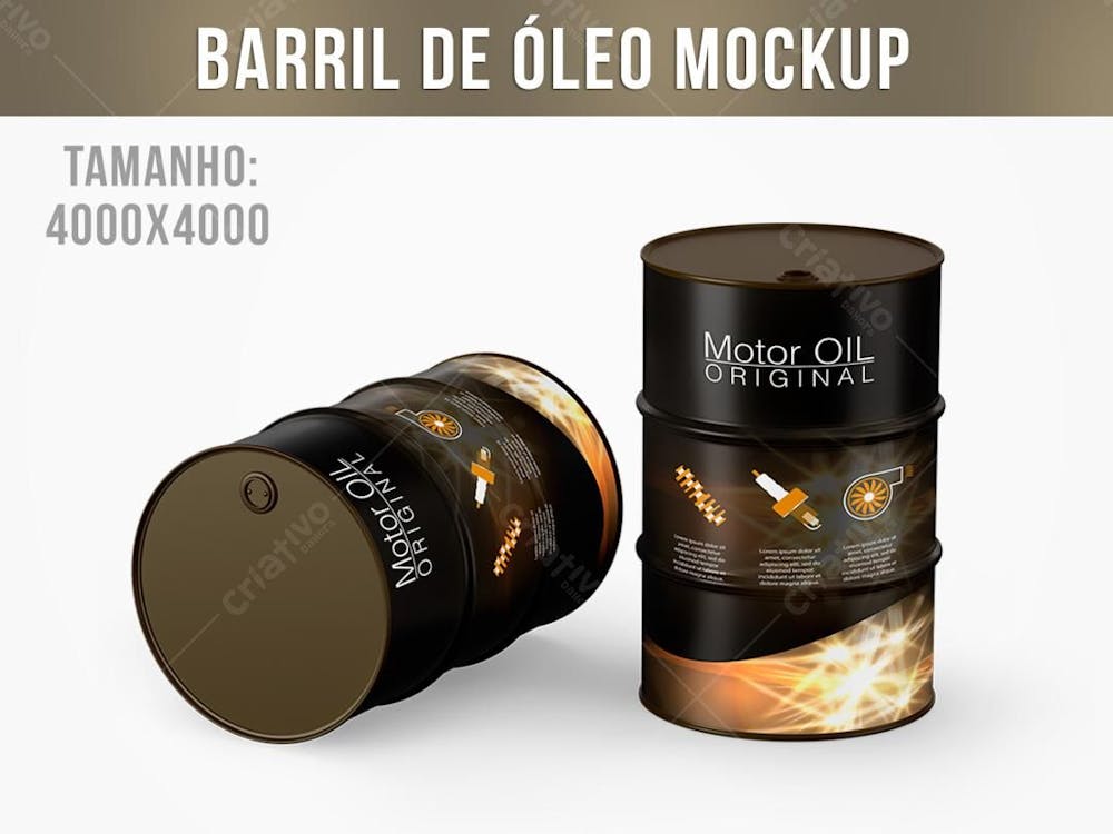 Barril De Óleo Mockup