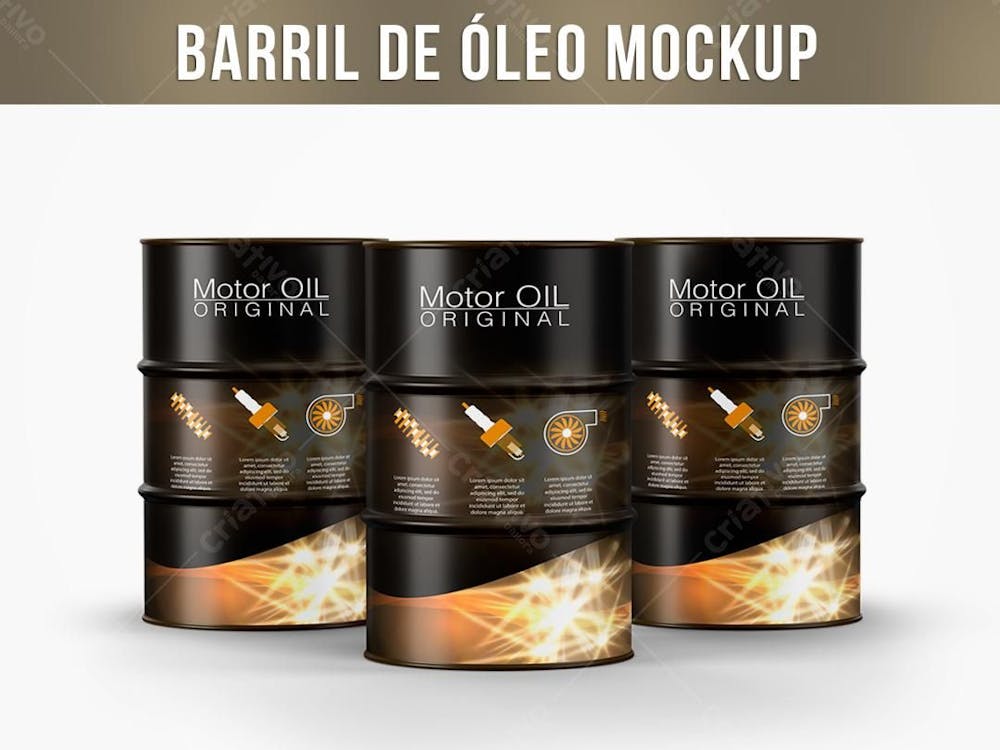 Barril De Óleo Mockup