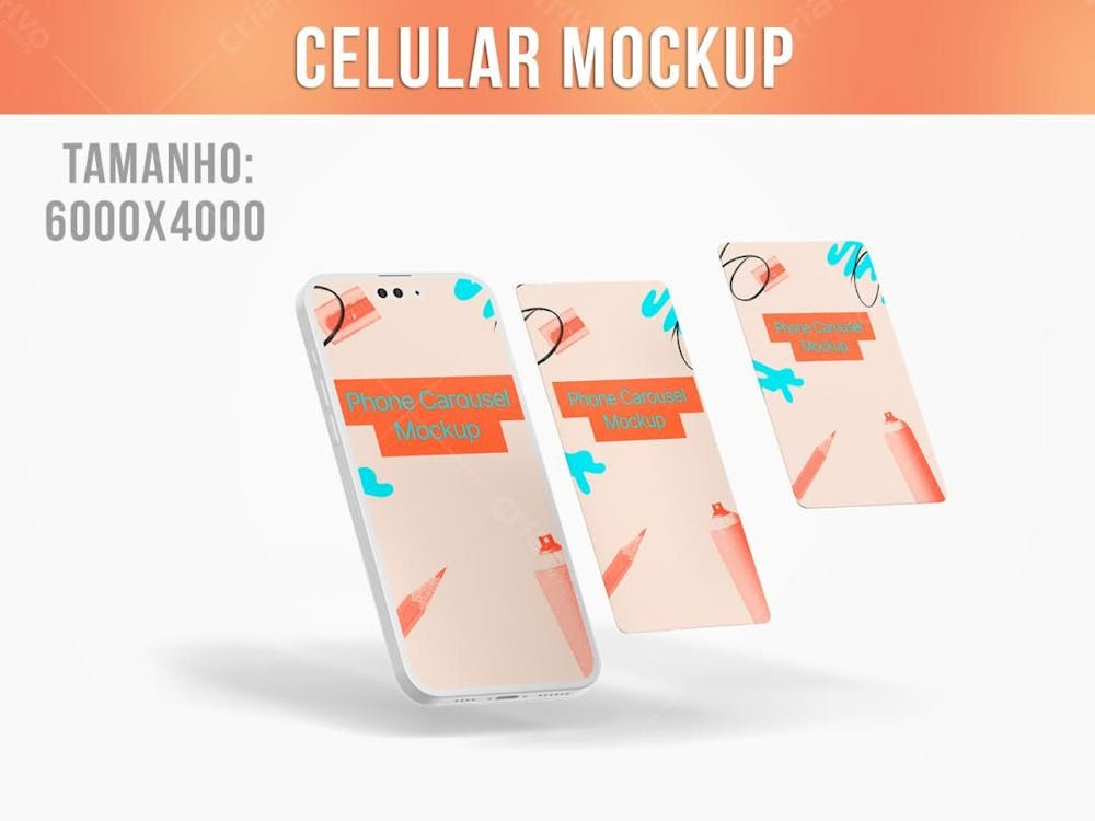 Celular Carrossel Mockup