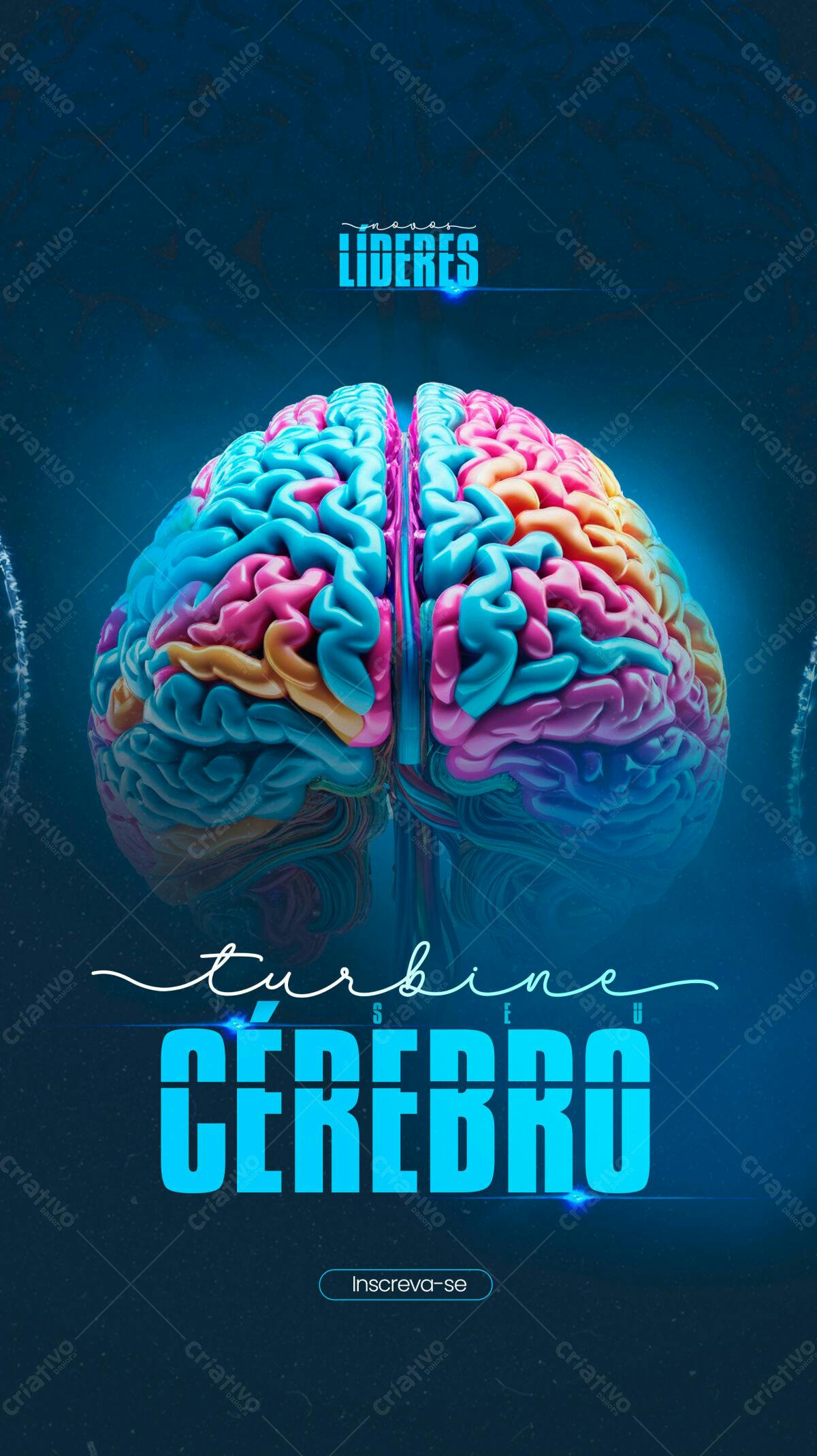 Flyer para Liderança e Desenvolvimento Pessoal PSD Editável