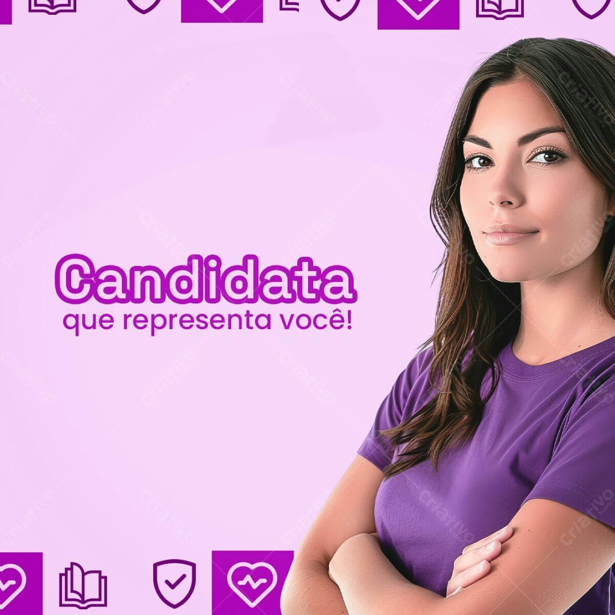 Postagem para Candidata PSD Editável