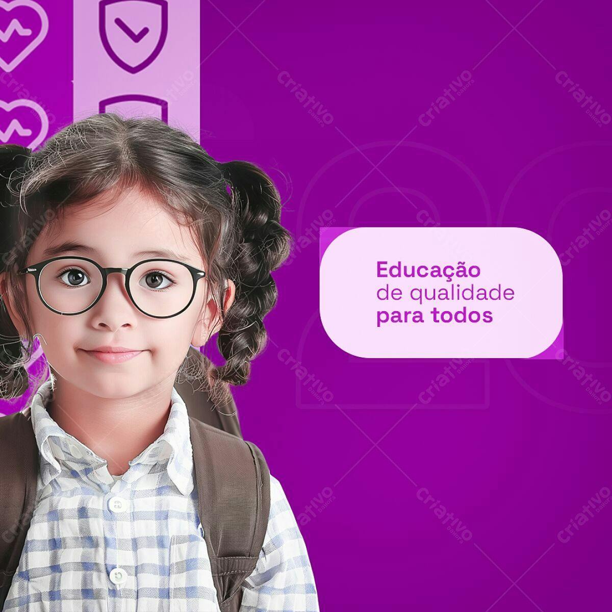 Post para Educação Infantil PSD Editável