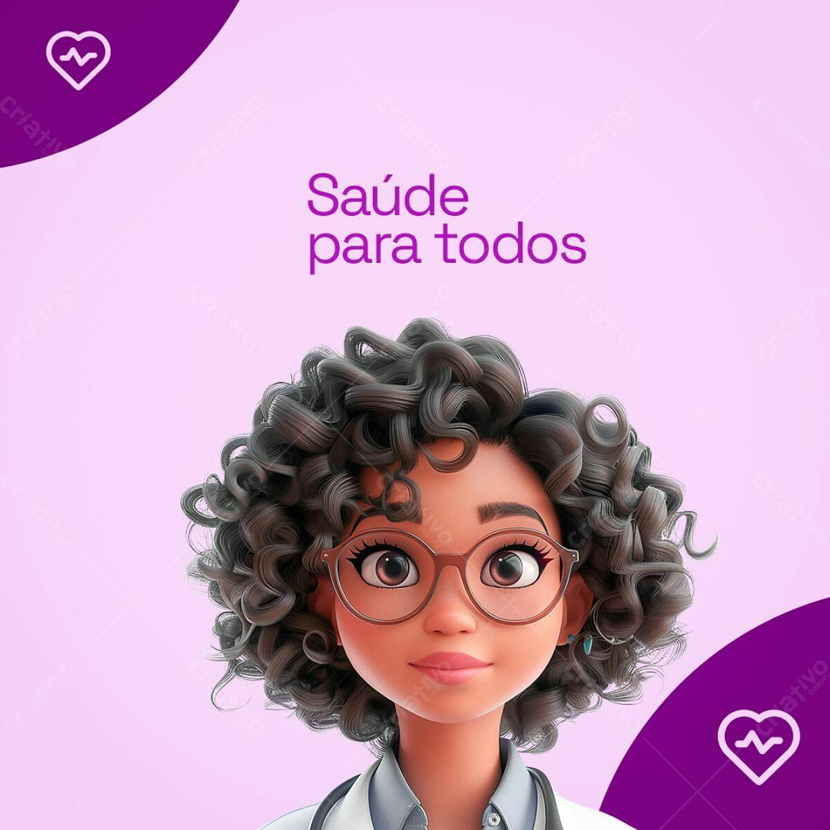 Post para Redes Sociais Saúde para Todos PSD Editável
