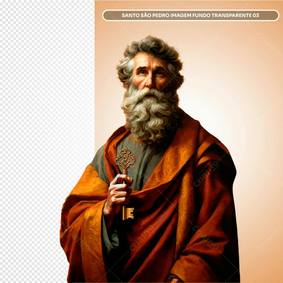 Imagem de São Pedro para Festa Religiosa PSD Editável
