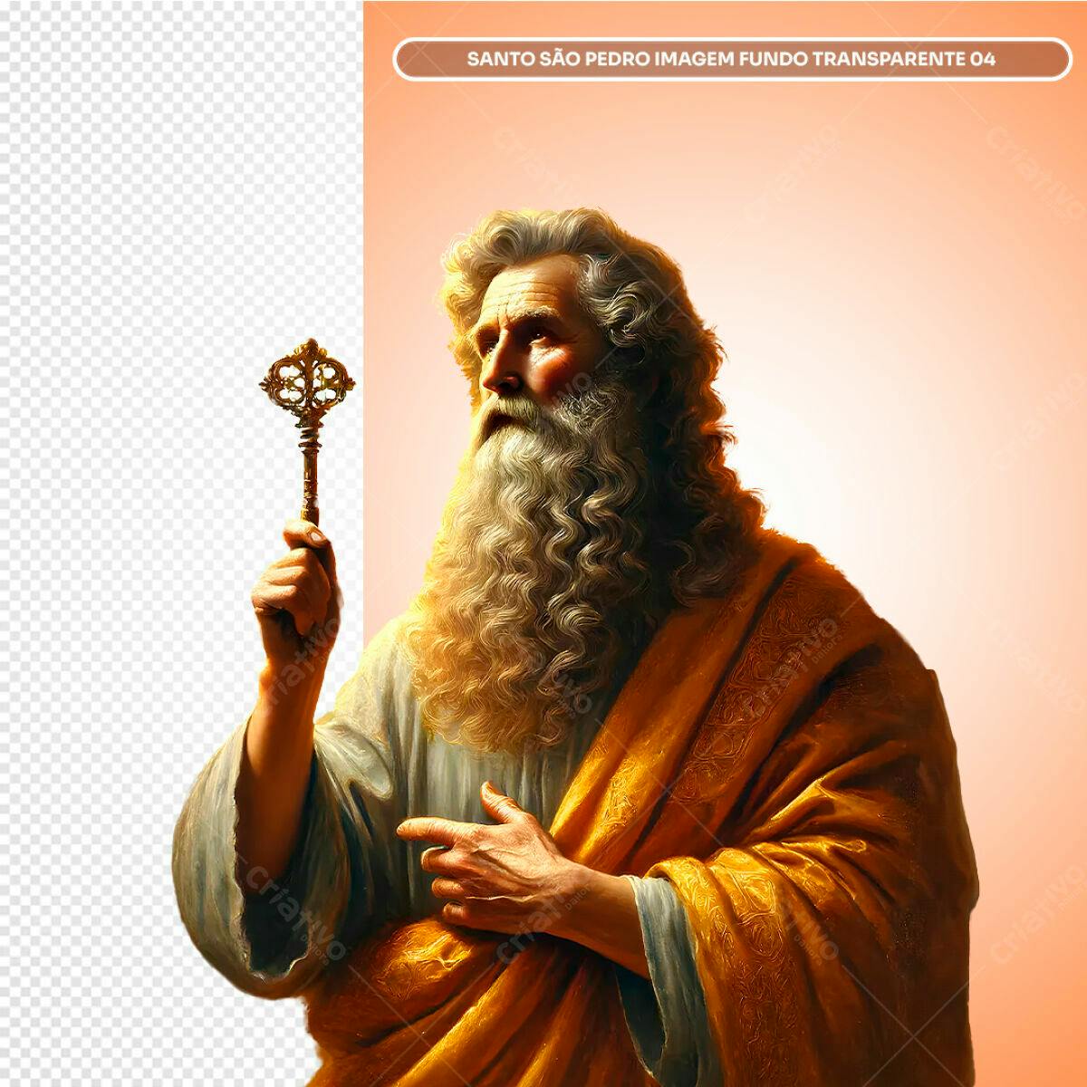 Imagem de São Pedro para materiais religiosos PSD Editável