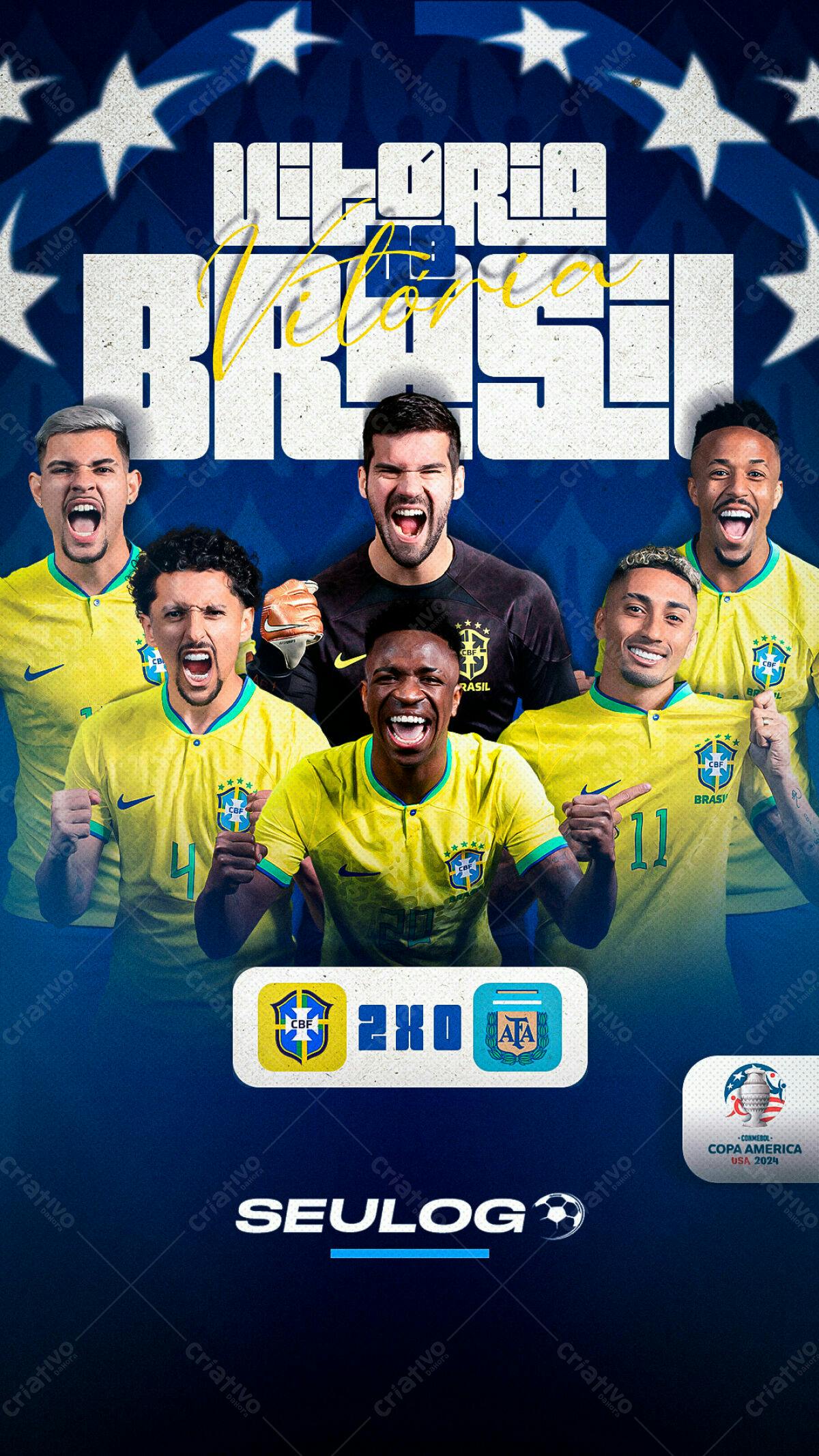 Flyer Vitória Brasil Seleção PSD Editável