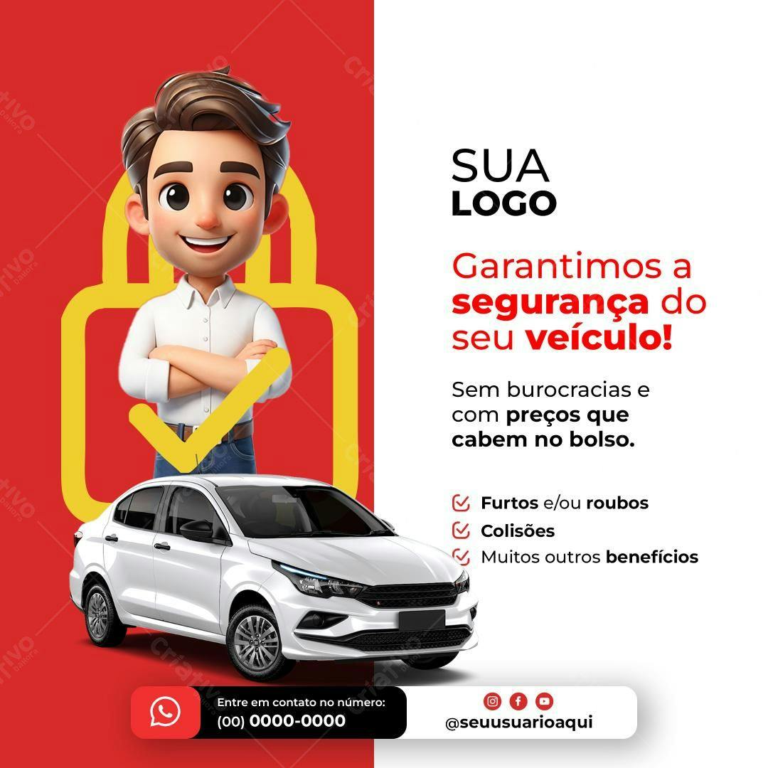 Flyer Segurança Veicular PSD Editável