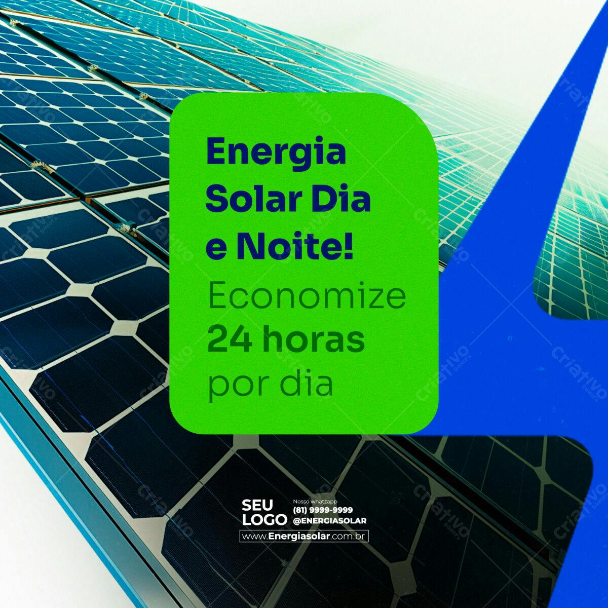 Post para Energia Solar PSD Editável