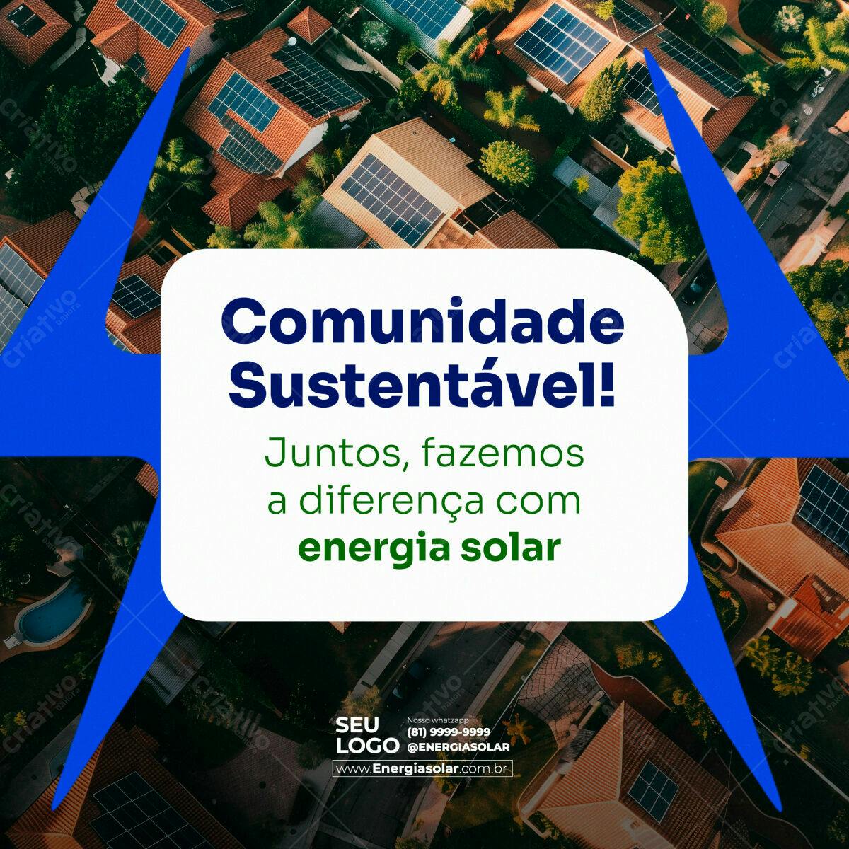 Post para Energia Solar PSD Editável