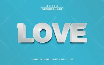 Amo 3D Editável Psd Estilo De Efeito De Texto 10