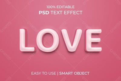 Amo 3D Editável Psd Estilo De Efeito De Texto 9