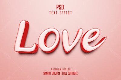 Amo 3D Editável Psd Estilo De Efeito De Texto 11