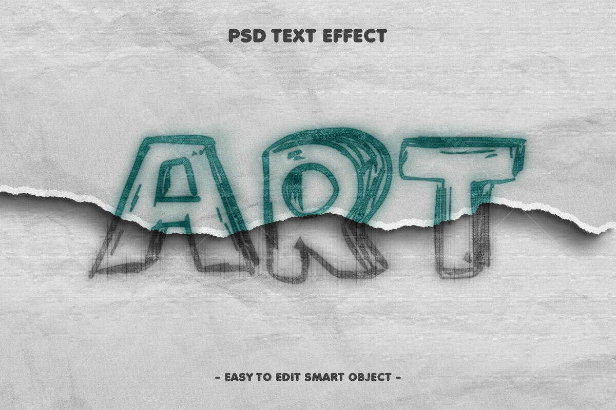 Efeitos de Texto Artístico em PSD Editável