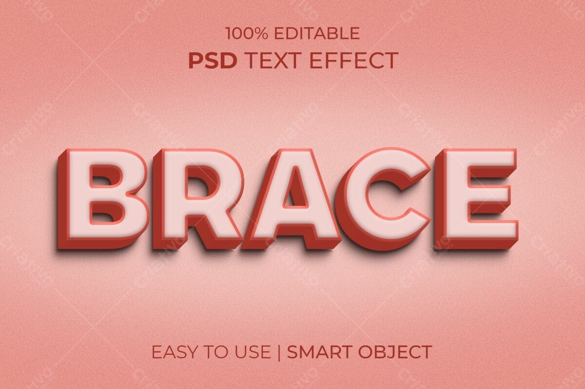 Efeito de Texto 3D PSD Editável