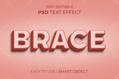 Brace 3D Editable Psd Text Effect Style