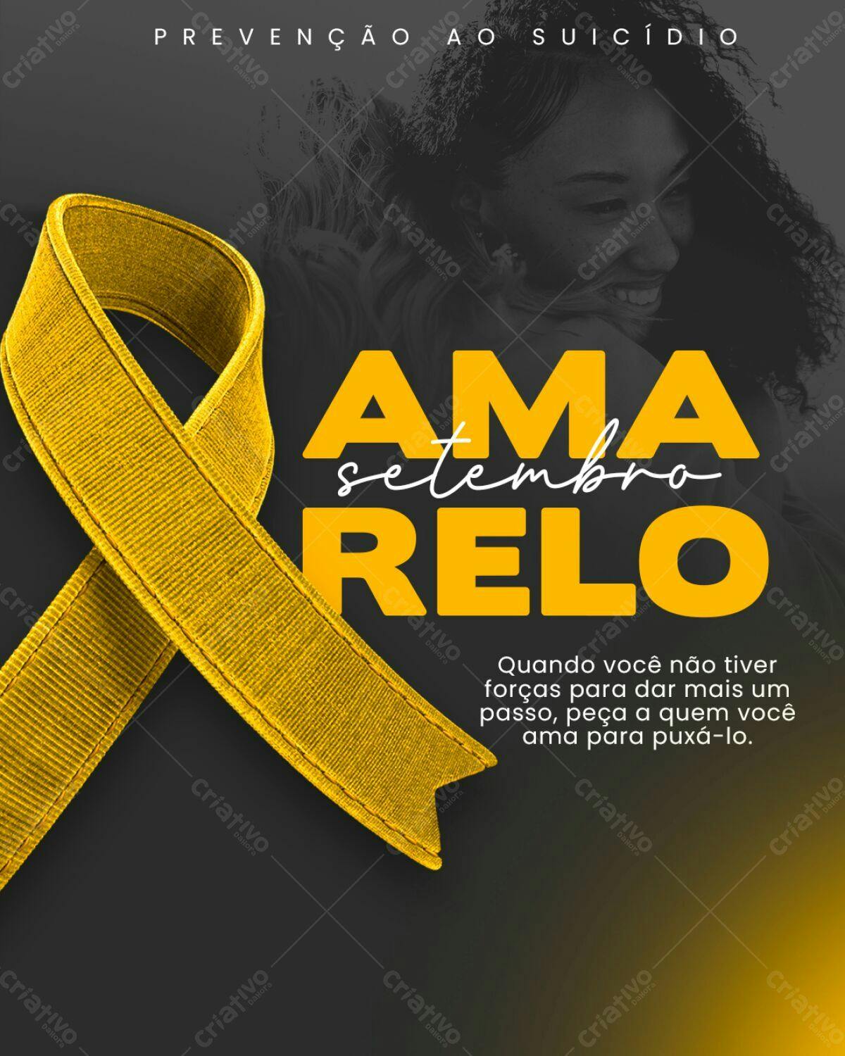 Flyer Setembro Amarelo Prevenção ao Suicídio PSD Editável