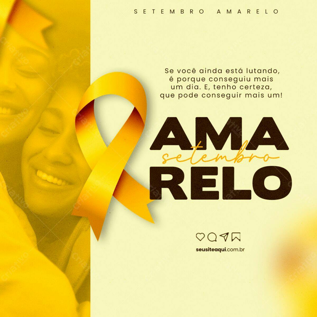 Post Setembro Amarelo PSD Editável