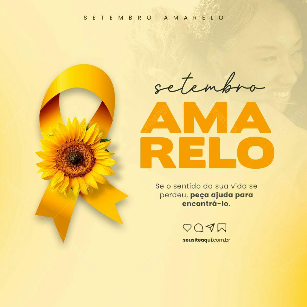 Post Setembro Amarelo PSD Editável