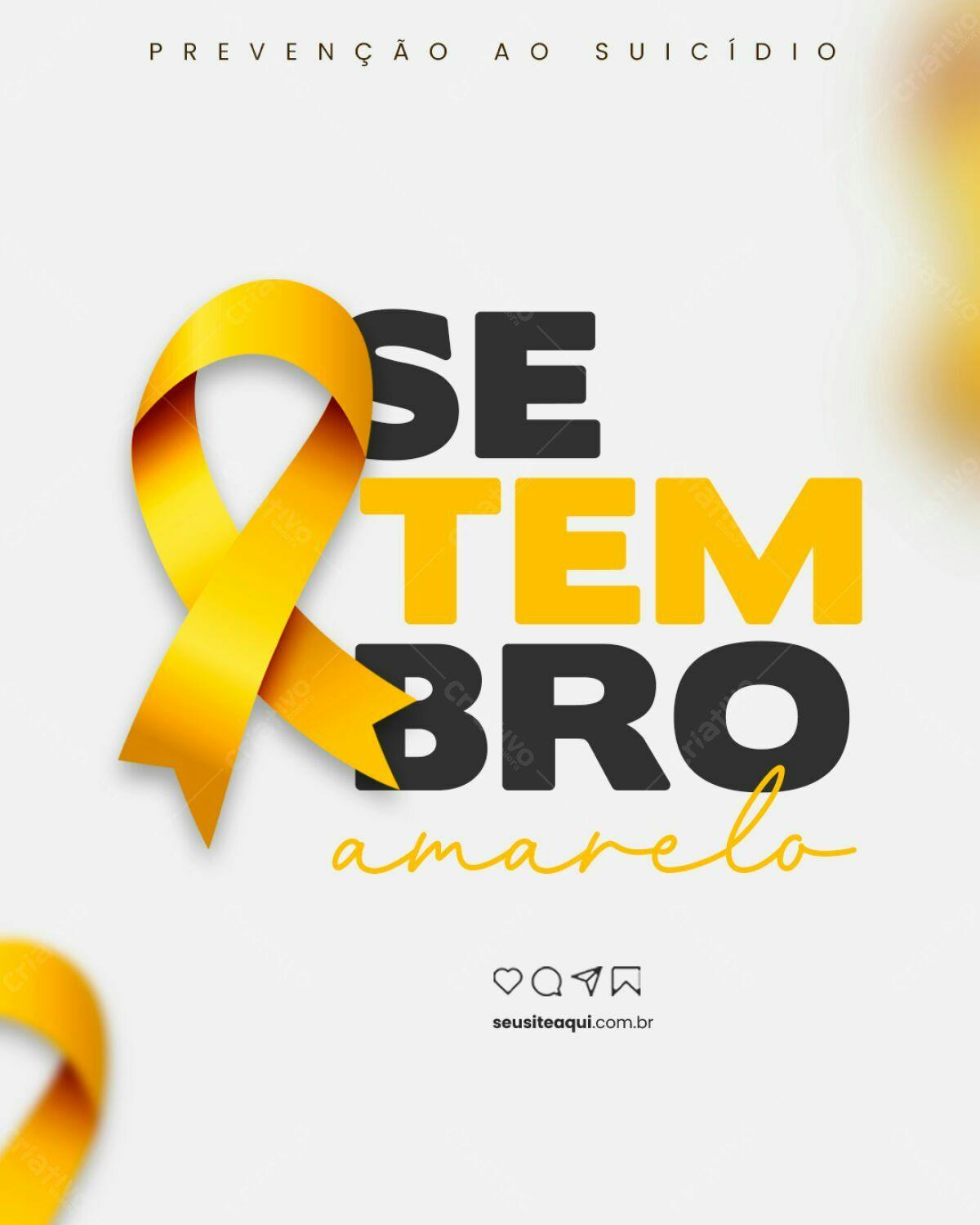 Flyer Setembro Amarelo PSD Editável