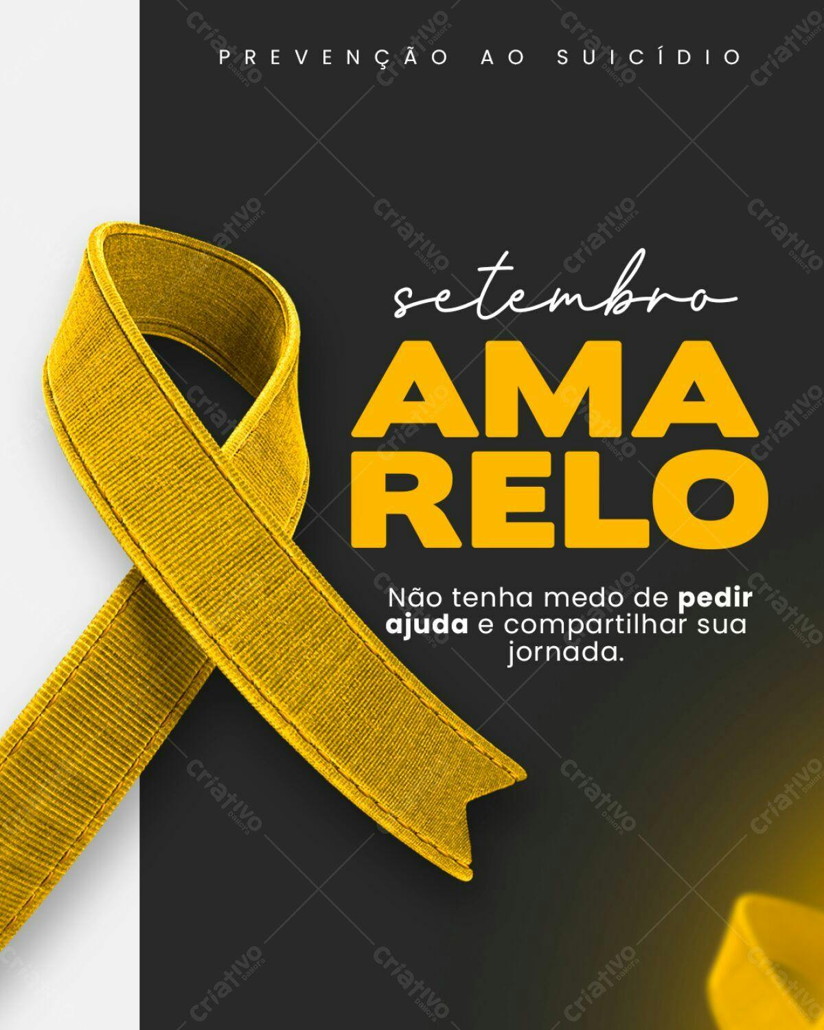 Post para Setembro Amarelo PSD Editável