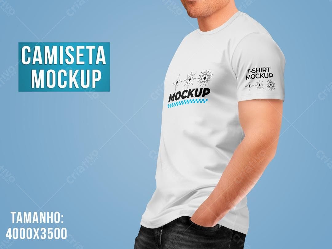 Mockup Camiseta Branca Estilo Minimalista