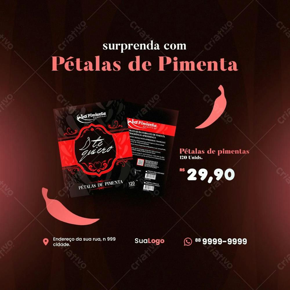 Sexyshop Produto Pétalas de Pimenta