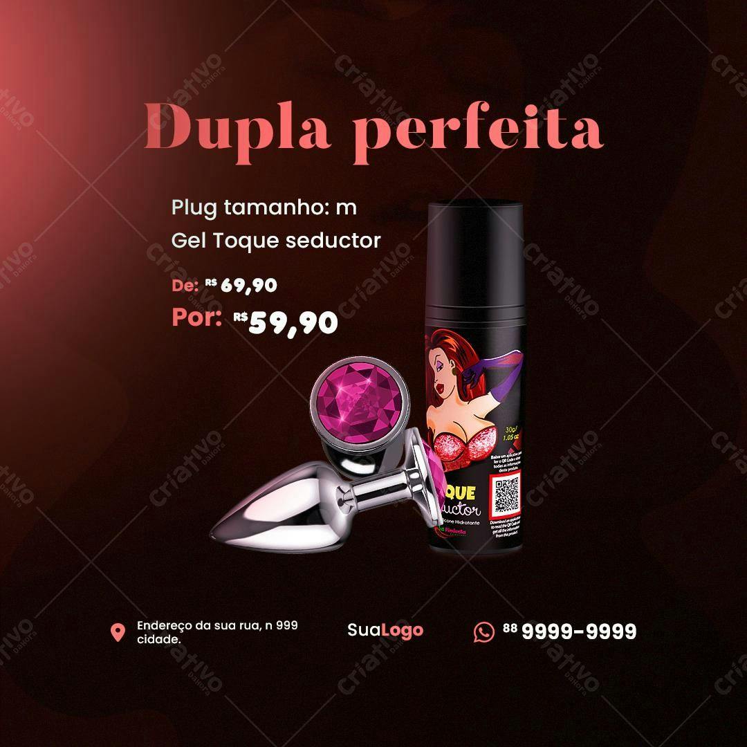 Flyer para Loja de Produtos Íntimos PSD Editável