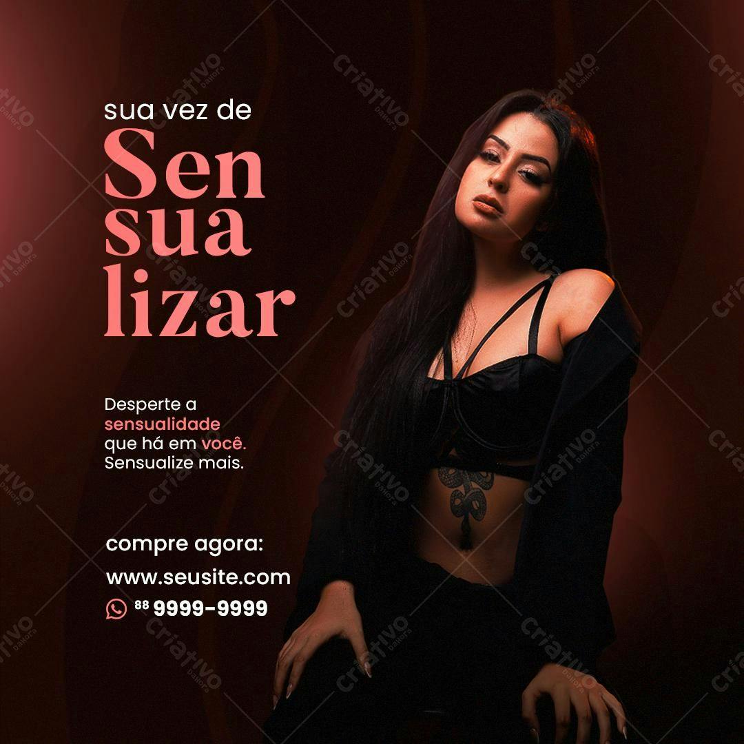 Post para Redes Sociais Sensualize PSD Editável