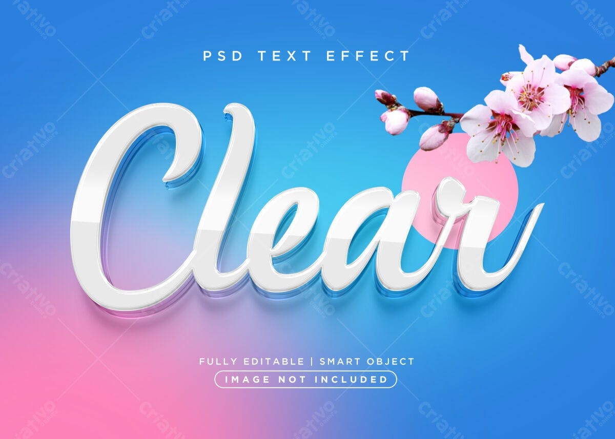 Efeito de Texto PSD para Primavera Editável