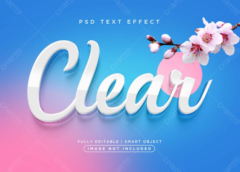 Efeito de texto psd editável em 3d claro estilo moderno
