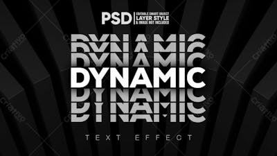 Efeito De Texto Psd Editável Em 3D Dinâmico Estilo Moderno