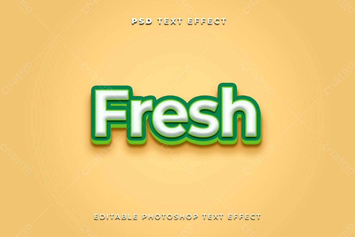 Efeito de Texto Fresh PSD Editável