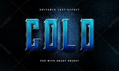 Efeito De Texto Psd Editável Em 3D Frio Estilo Moderno