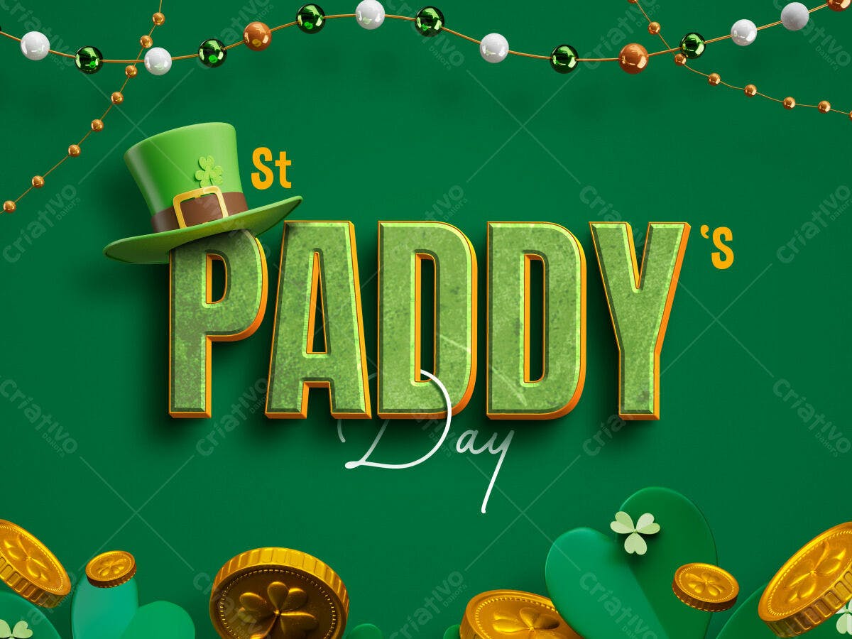 Flyer para o Dia de São Patrício PSD Editável