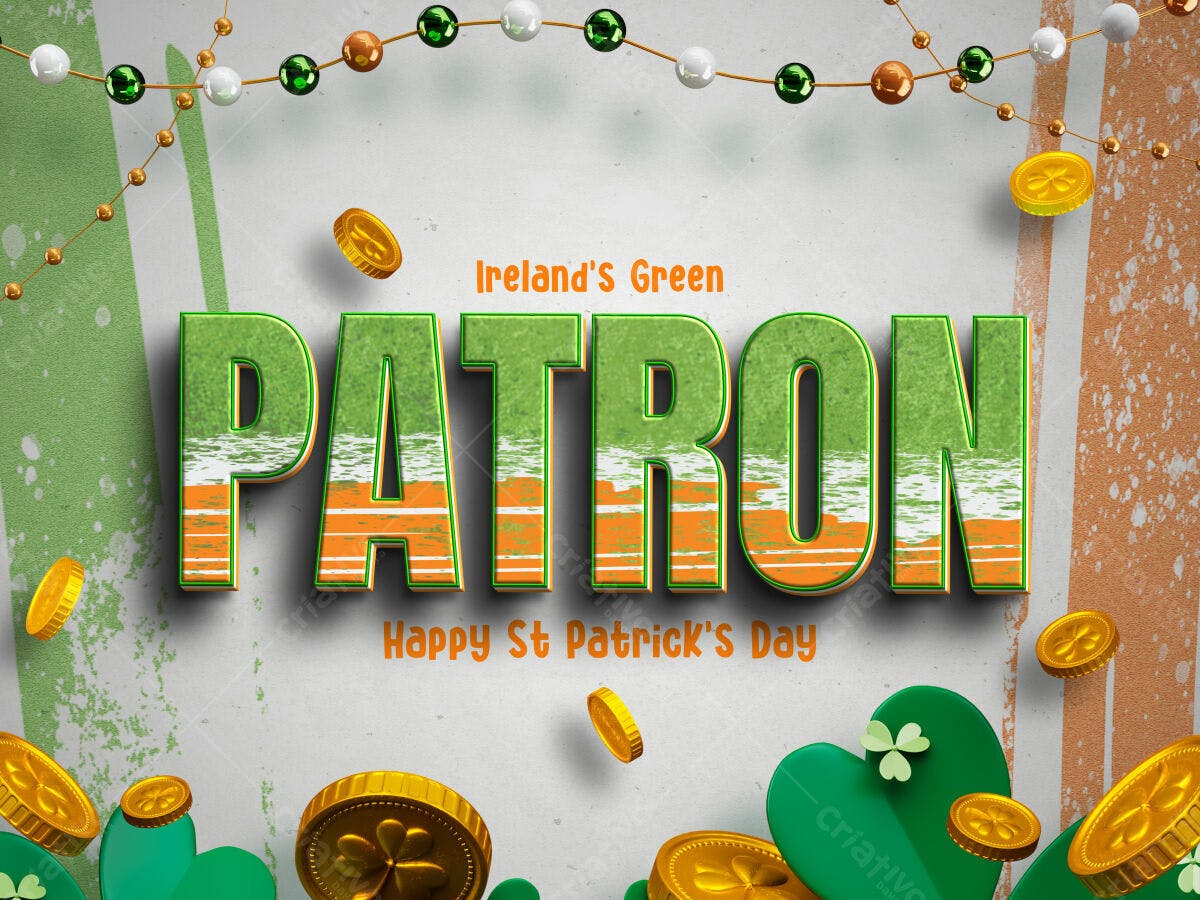 Flyer St. Patrick's Day PSD Editável
