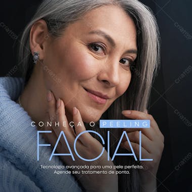 Peeling facial dermatologista psd editável