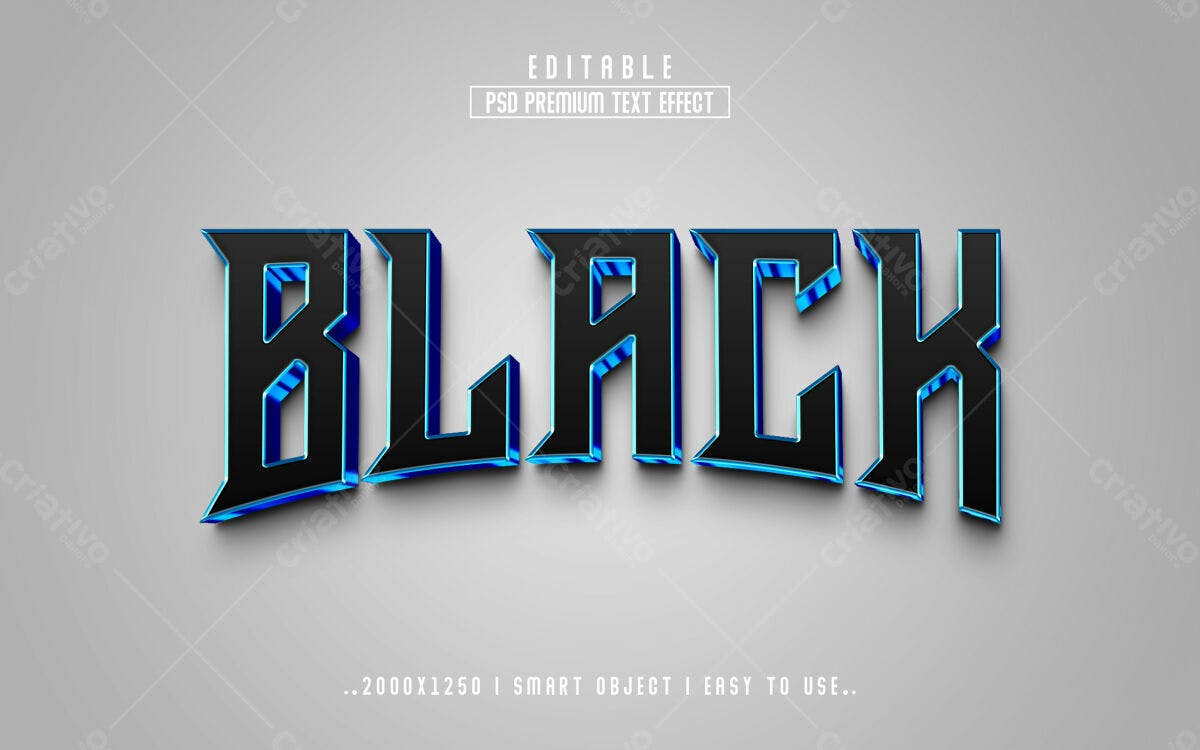 Efeito de Texto PSD Editável para Logos e Games
