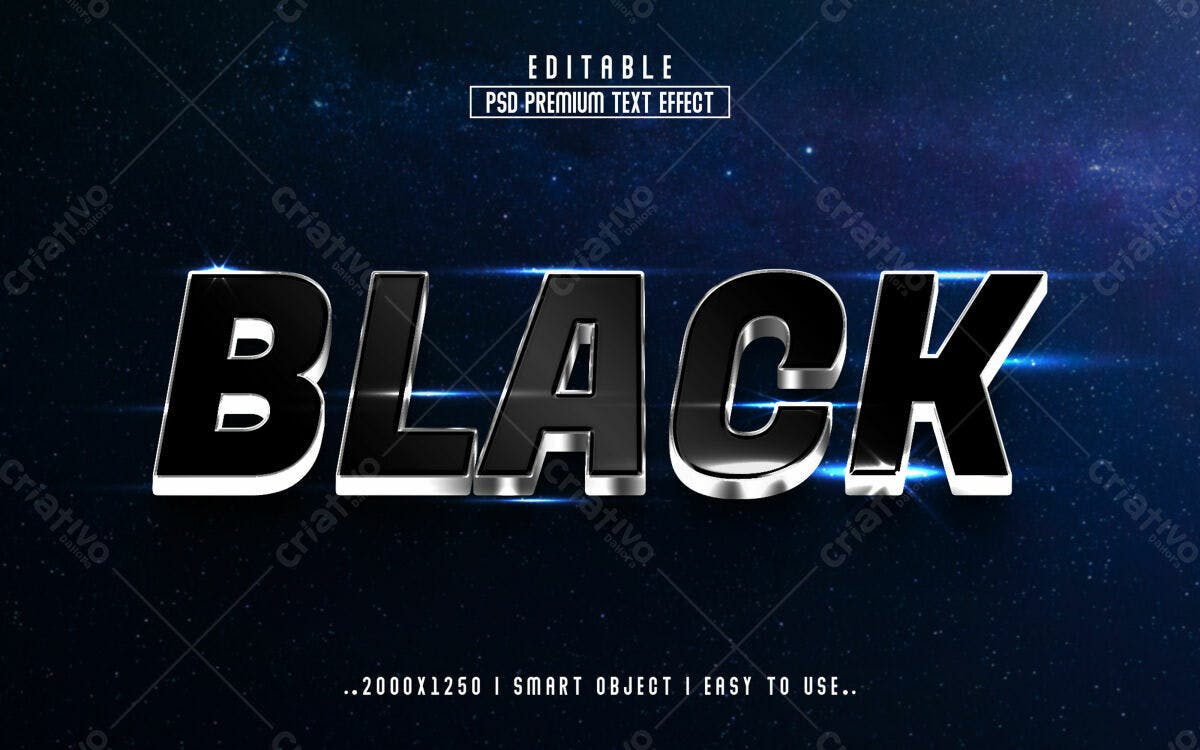 Efeito de Texto PSD Editável para Design Moderno