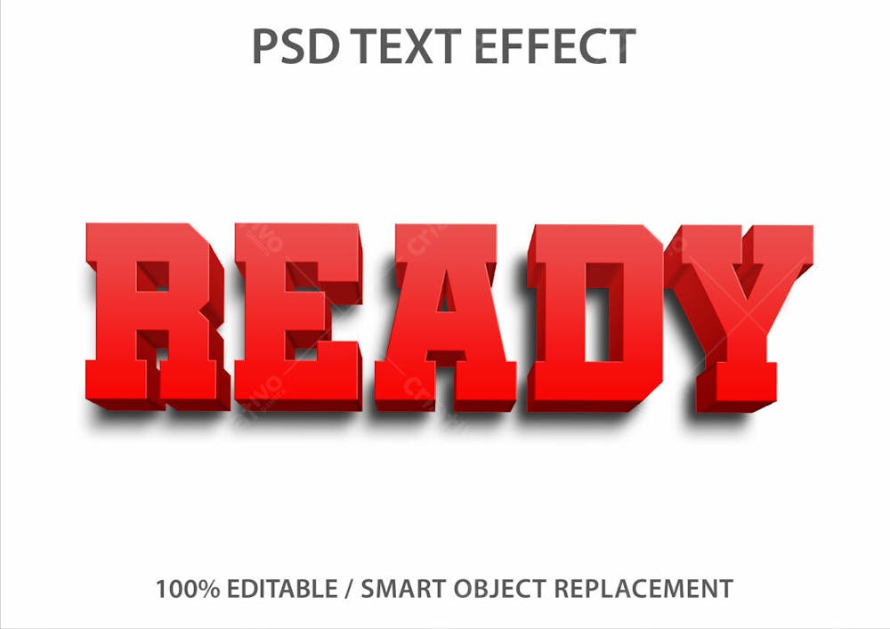 Efeito De Texto Psd Editável Em 3D Pronto Estilo Moderno