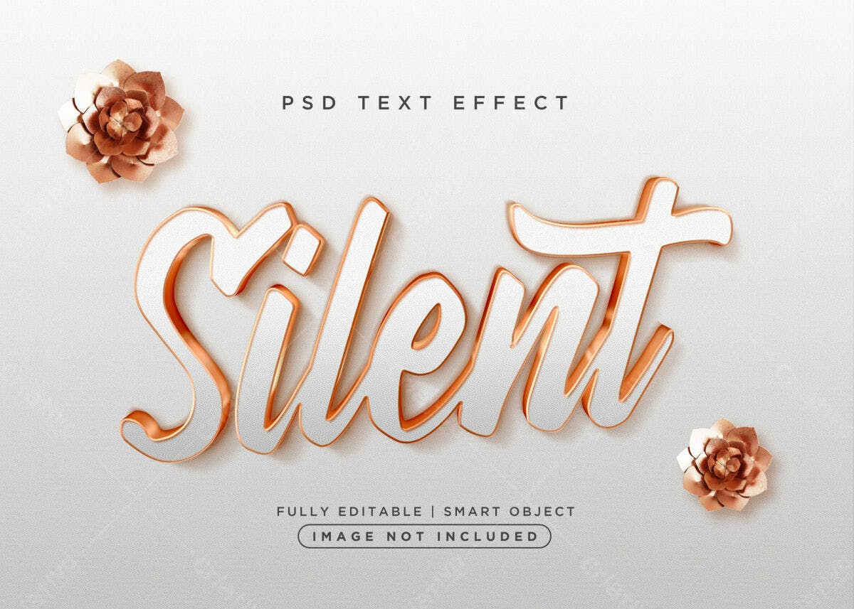 Efeito de Texto Silencioso em PSD Editável