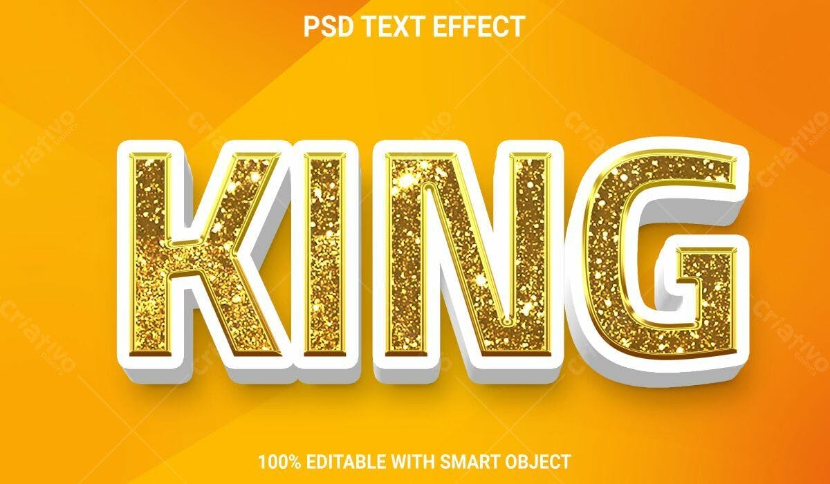 Efeito de Texto KING em PSD Editável