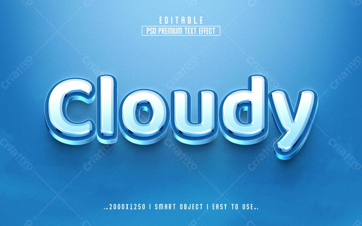 Efeito de Texto PSD Editável para Design Moderno
